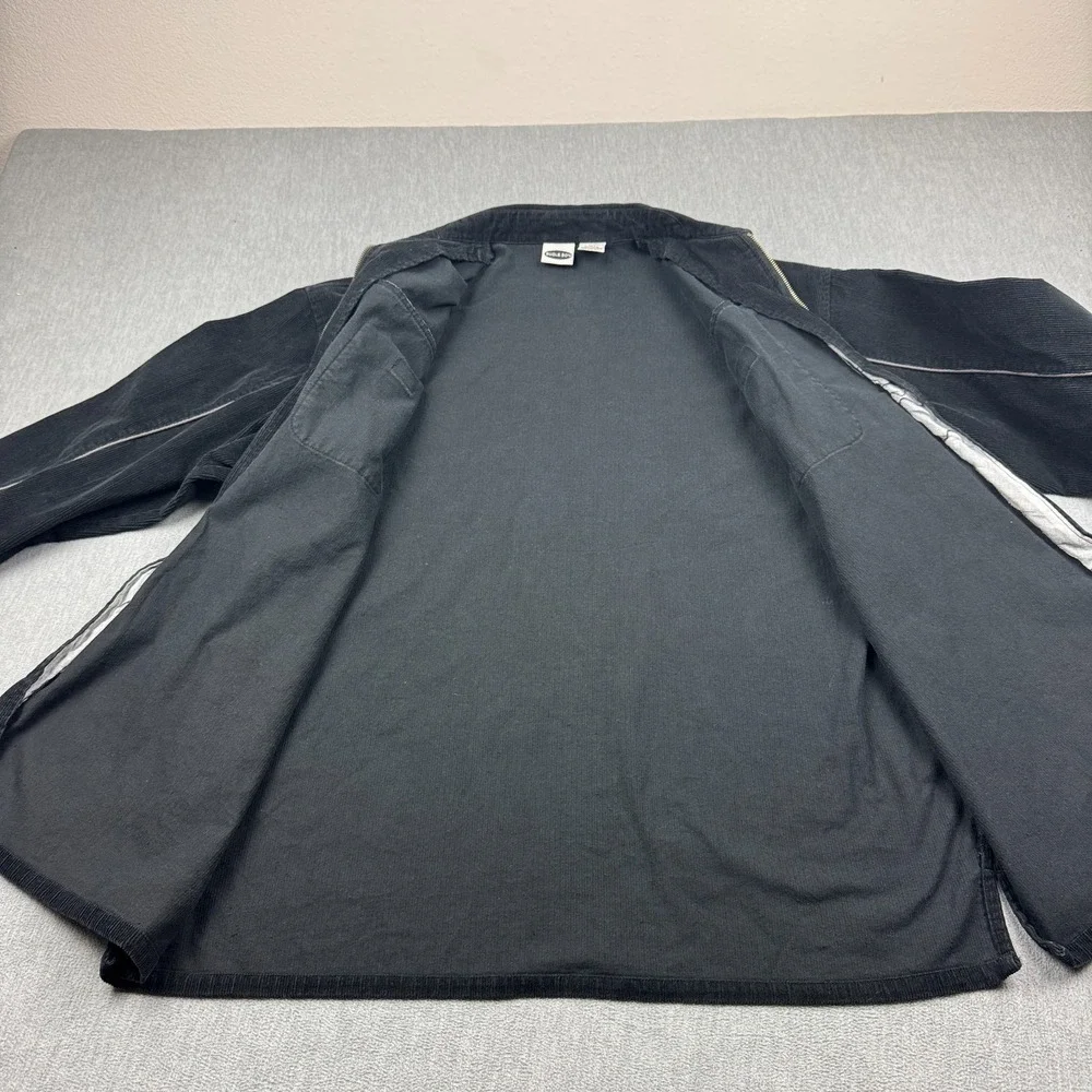 Vintage Bugle‎ Boy Jacket Mens XLT Tall Black Corduroy Full Zip Schaket Grunge